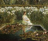 childe hassam Lilies painting